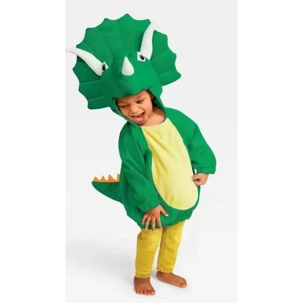 HYDE AND EEK! INFANT TRICERATOPS COSTUME PULLOVER SIZEV 0-6 M